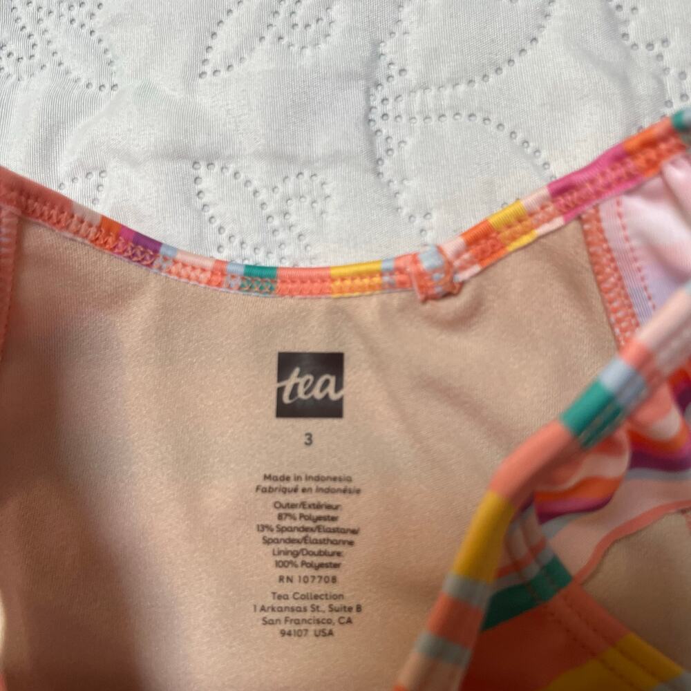 NWT Tea Collection Ruffle Tankini Swim Top Size 3 - Picture 3 of 5